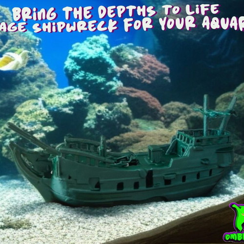 Aquarium Shipwreck Decoration New