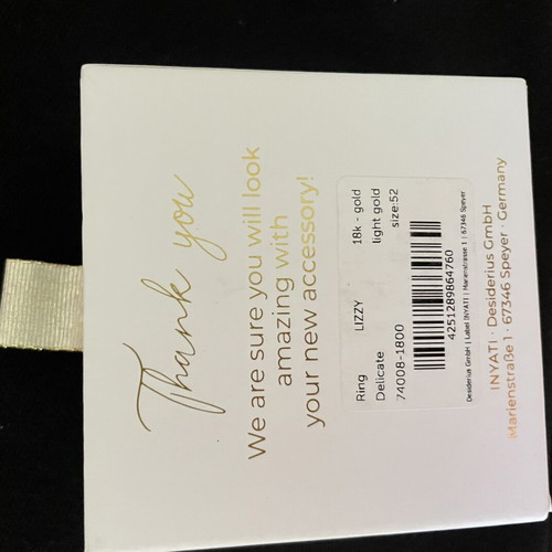Inyati 25 rings 18k gold new, various sizes and designs