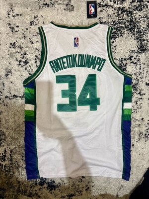 Jersey Giannis Antetokounmpo Milwaukee Bucks 34 XL καινούργιο επίσημο αντίγραφο