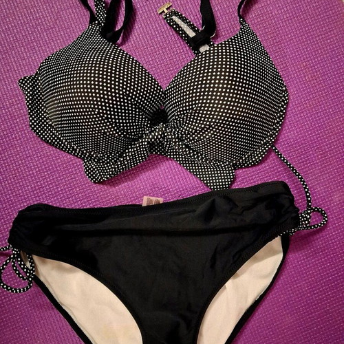 Bikini like new, size L, black and white