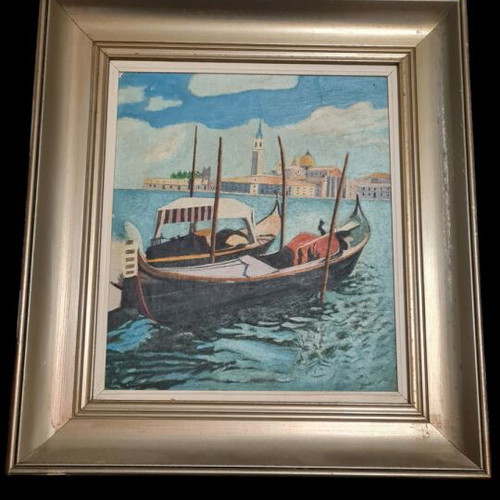 Oil painting of Venice used