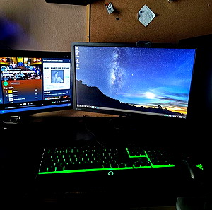 All in one pc intel 8400k, amd radeon rx 460 , 16gb ram 3200Mhz για ολα με 2 monitor και περιφεριακά