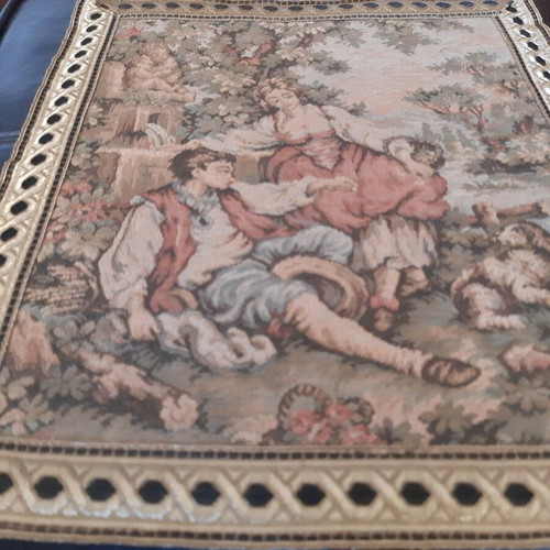 Tapestry used with gold embroidery and border