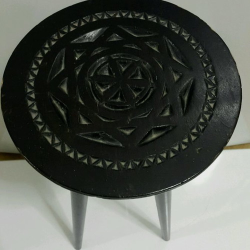 Wooden base vintage used, carved, handmade