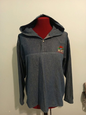 Vintage Wrangler denim hoodie like new, men's, blue