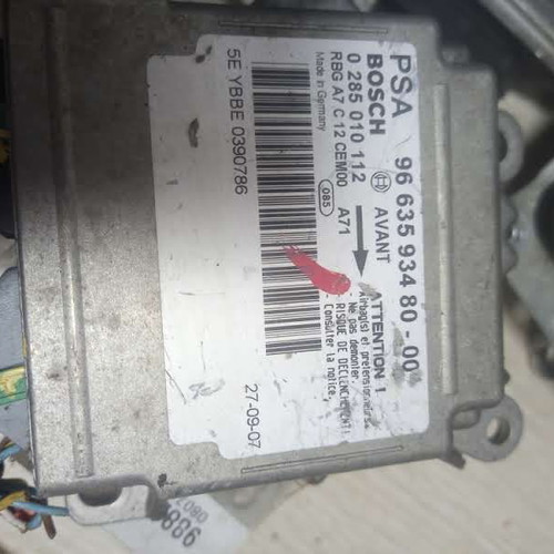 Airbag module Peugeot 207 used, 9663593480