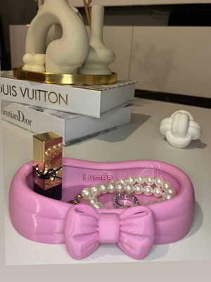 Jewelry Box pink bow 3D printed new