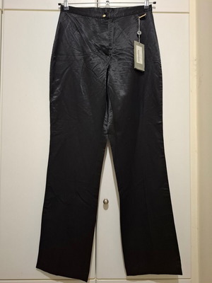 Y2K Trussardi Black Straight Pants Mid Rise Size 44 New