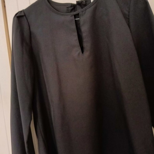 Women's blouse, black, medium, slim fit