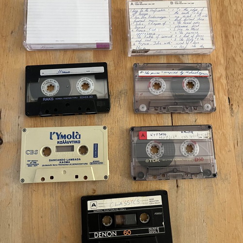 Set of 17 used cassette tapes for reuse