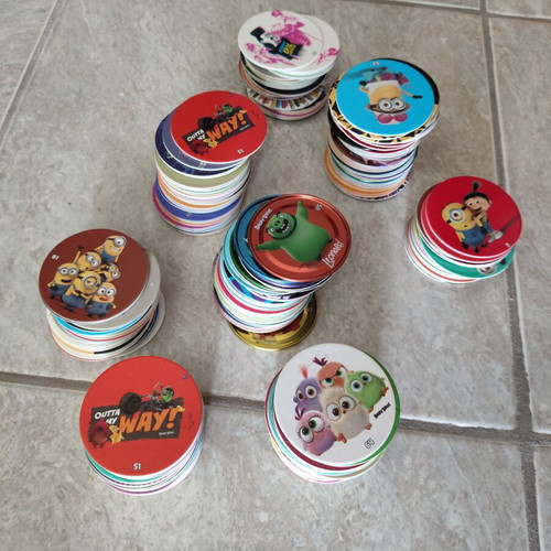 Collection of tags with Angry Birds, Despicable Me, Emojis