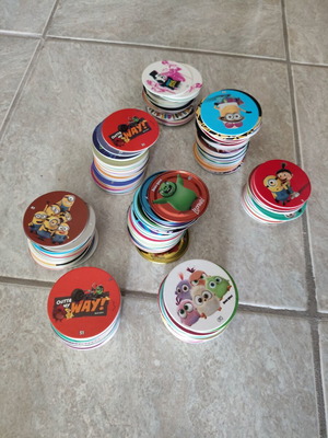Collection of tags with Angry Birds, Despicable Me, Emojis
