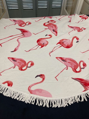 Flamingo beach towel new