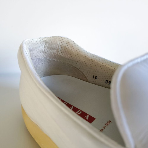 Prada Sailing Sneakers size 45 used, white leather