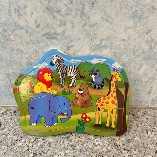 Set of 4 small puzzles used for kids with animals