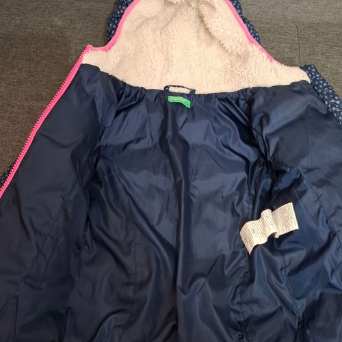 Benetton jacket like new, size 3-4 years, blue and pink