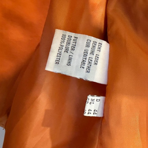 Leather suede women's jacket Laura Berlucchi used, orange, XXL