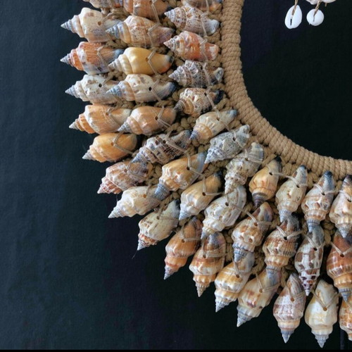 Decorative shell necklace like new on custom base