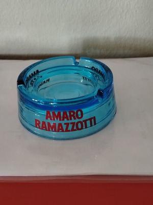 Amaro Ramazzotti vintage promotional glass ashtray