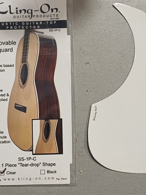 Kling-On Acoustic Guitar Pickguard Clear New
