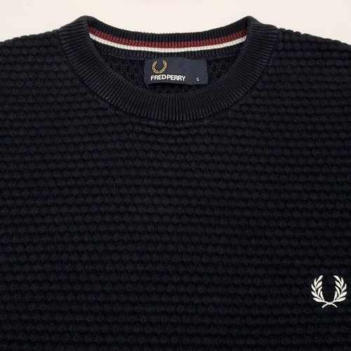 Fred Perry men's cotton sweater used, size XS-S, blue