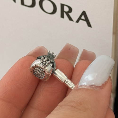 Pandora silver necklace 45 cm, authentic crown design