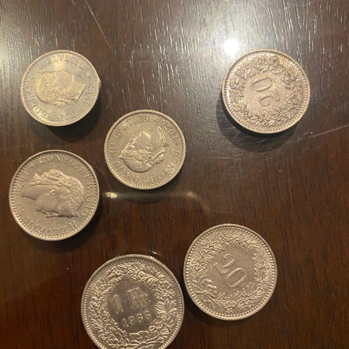 Collection of old coins used, 67 pcs, from various countries