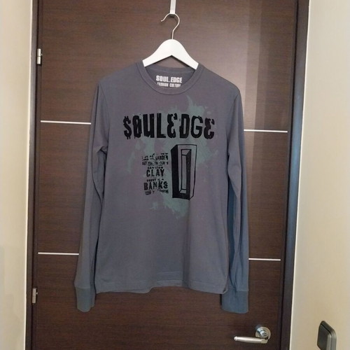 Men's long sleeve shirt gray size S
