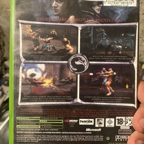 Mortal Kombat Shaolin Monks Xbox classic CIB