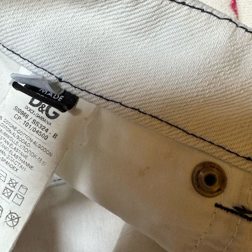 D&G mini denim skirt white like new