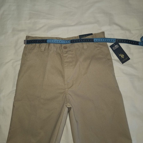 U.S. Polo Assn. Boys' Chino Bermuda Shorts New Beige Size 14