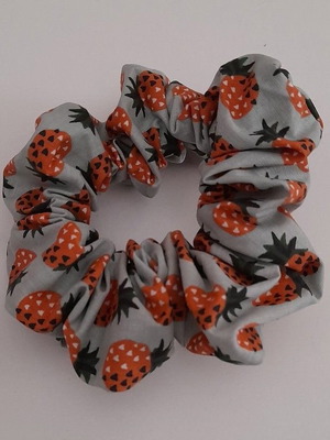 Χειροποίητο κοκαλάκι μαλλιών scrunchie με σχέδιο ανανάς, βαμβακερό