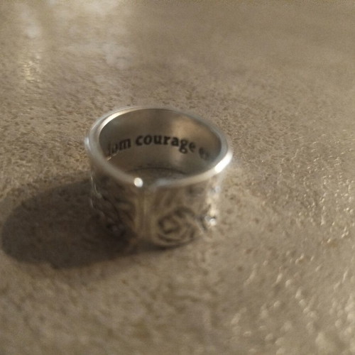 Cross necklace and Route 66 ring set like new