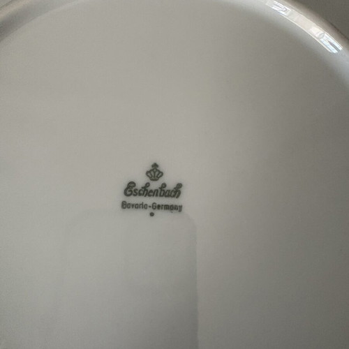 Eschenbach Bavaria vintage porcelain plates set of 2 with hunting motifs