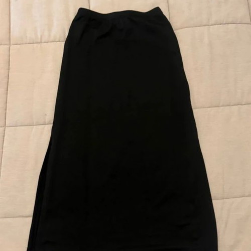Shein black midi skirt with slit, like new, size M