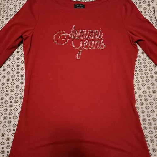 Armani Jeans blouse red like new, slim fit