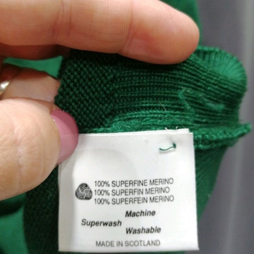 Sleeveless Wool Vest used, green, size L-XL from 1995