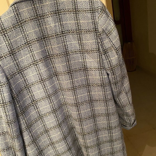 Checked oversized blazer Stradivarius like new, blue, XS
