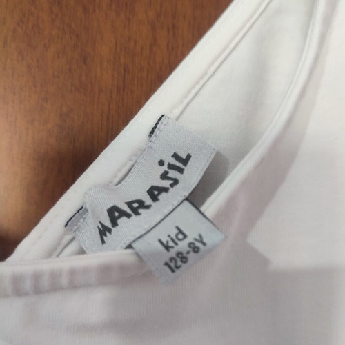 Marasil girl’s t-shirt size 8, like new, white with print