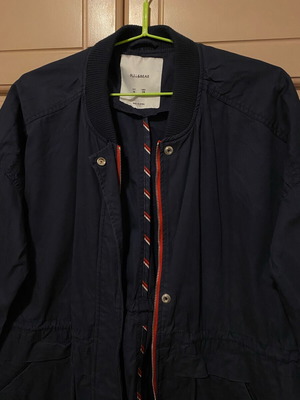 Long oversized parka Pull & Bear new, dark blue