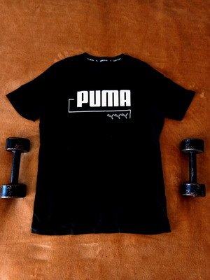 Puma μαύρο αθλητικό t-shirt μεταχειρισμένο, μέγεθος M