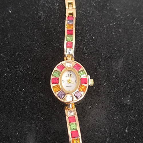 Blue Sense women's watch with colorful stones, new