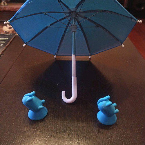 Mini umbrella for mobile phone used with two car mounts