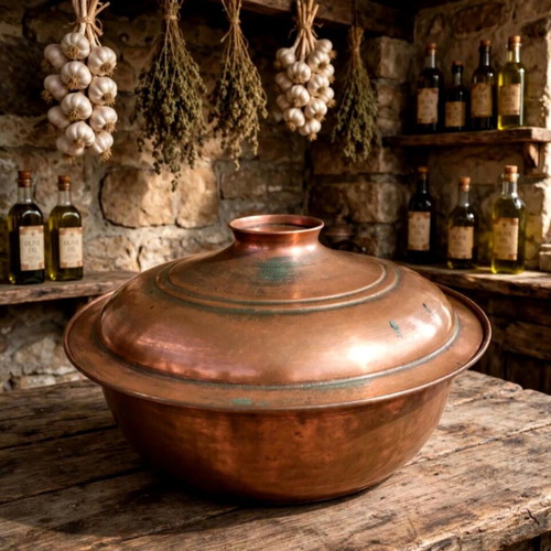 Vintage copper cookware set like new, 3 pieces