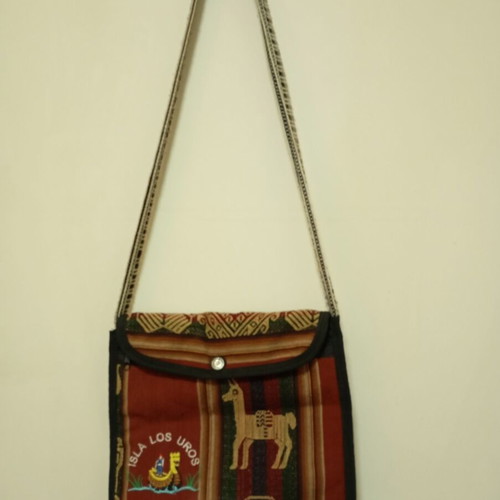 Ethnic shoulder bag like new, multicolor, from Peru Isla los Uros