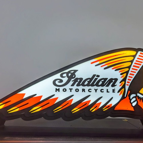 Indian Motorcycle lamp like new, USB powered with switch, 28 cm