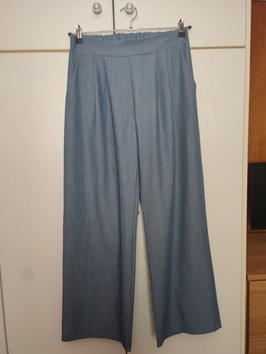 Wide summer pants with pockets like new, turquoise, size M