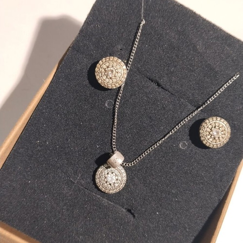 Silver 925 Jewelry Set with Zircon like new