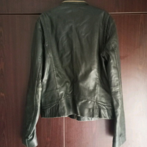 Black women's leather jacket used, small