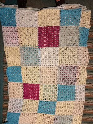 Knitted blankets used, set of 2 summer blankets